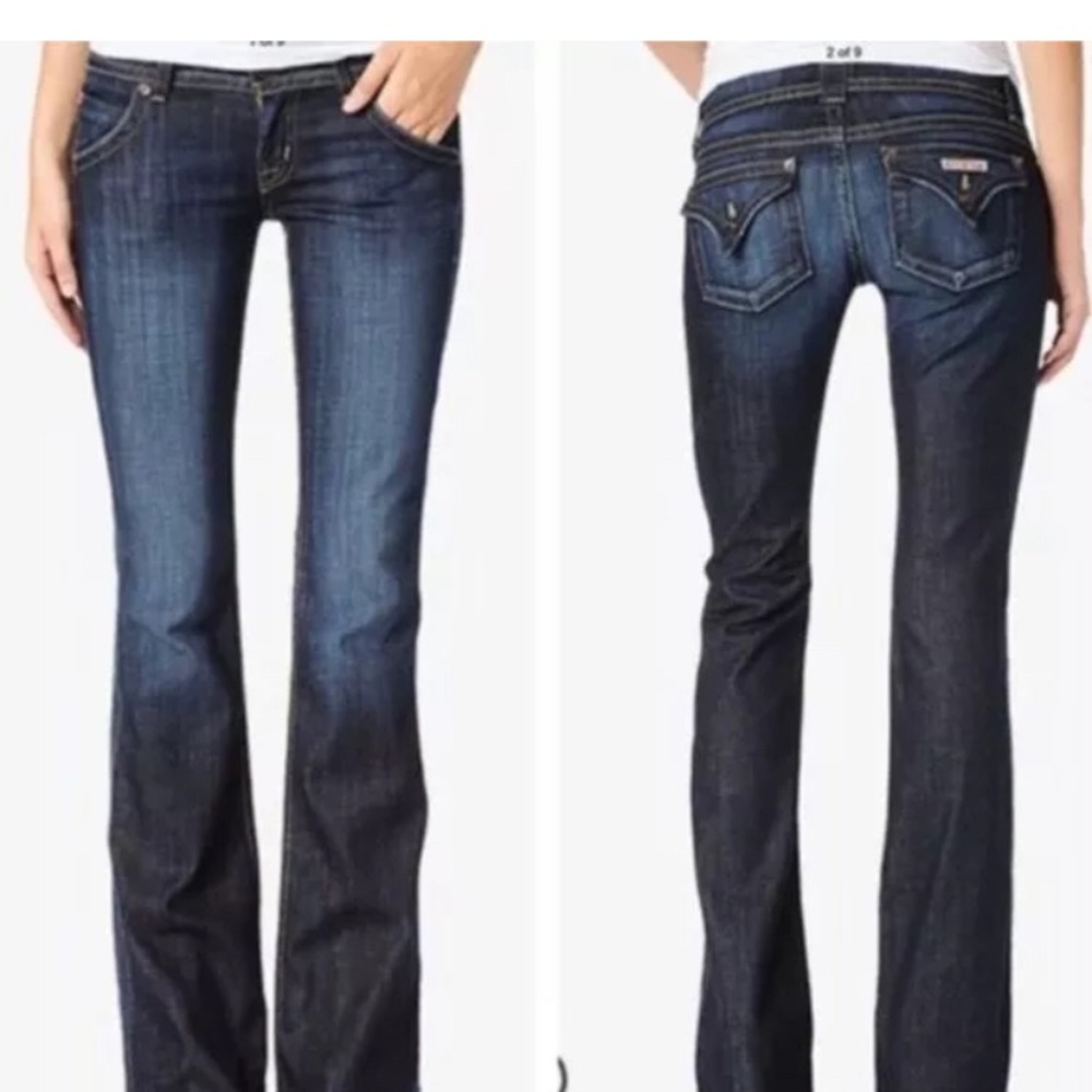 Hudson Triangle Pocket Blue Boot Cut Jeans SZ: 6